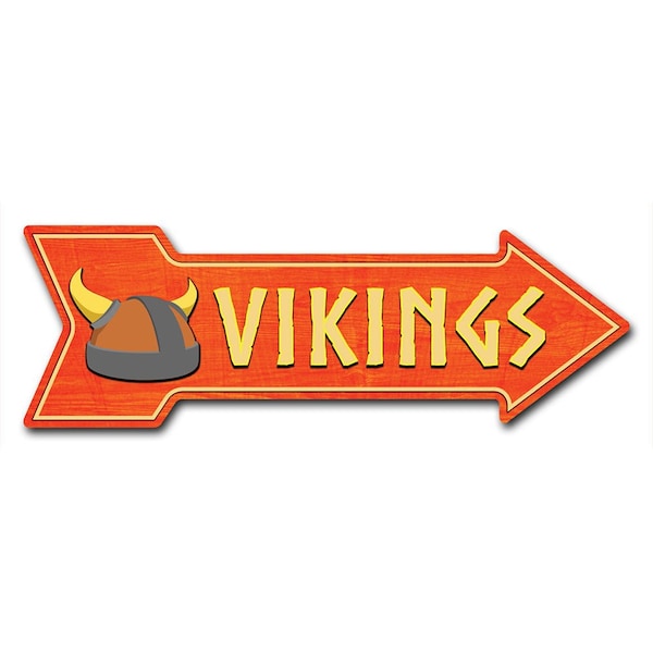 Vikings Arrow Decal Funny Home Decor 36in Wide